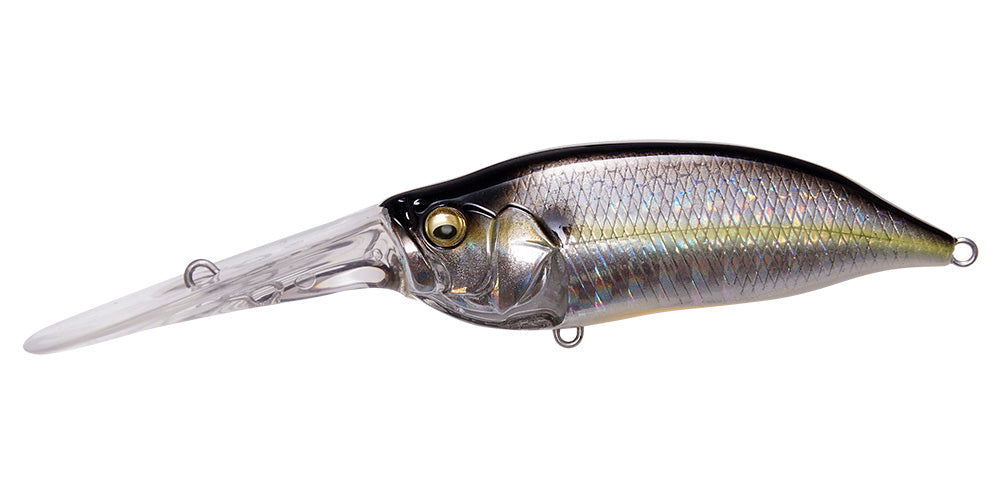 IXI Shad Bait Megabass IXI SHAD TYPE-R Lure, Japanese Silver Oikawa Shallow Water Bass Lure 57mm