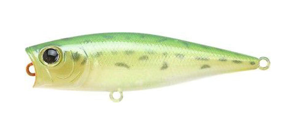 68mm FishArt Dynamite Green Silver Popping Fishing Lure - 7gm Topwater  Popper Lure