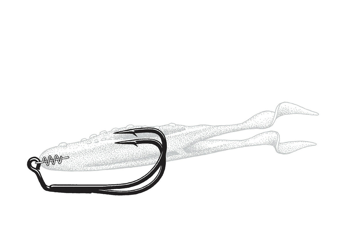 bi twin frog flat fishing hook Twistlock Double Toad Hook – The Hook Up Tackle