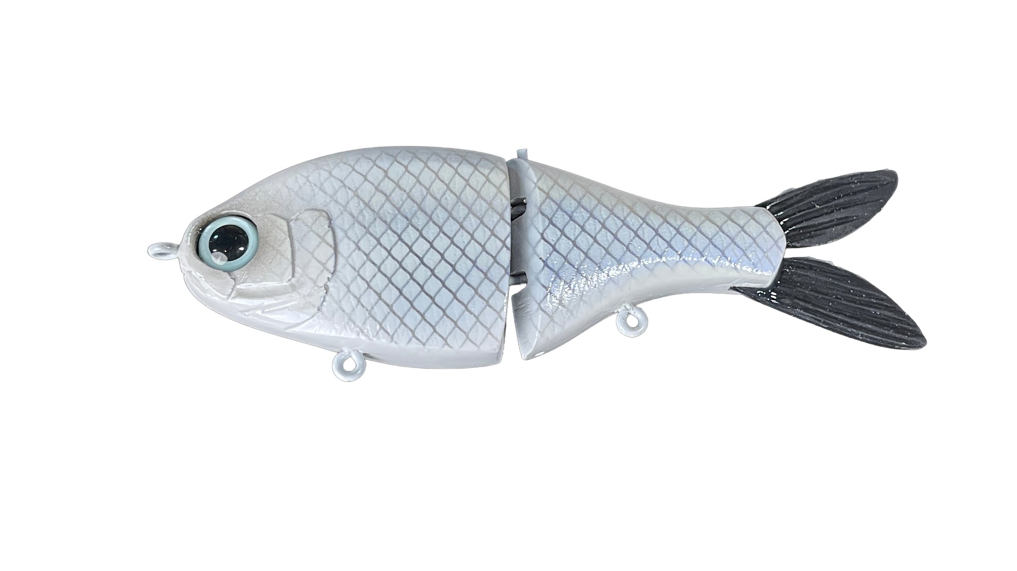 Leurre Souple TYG Silencer Junior Shad Glide – Shimmer Shad 3 Pouces, Blanc, Coulant