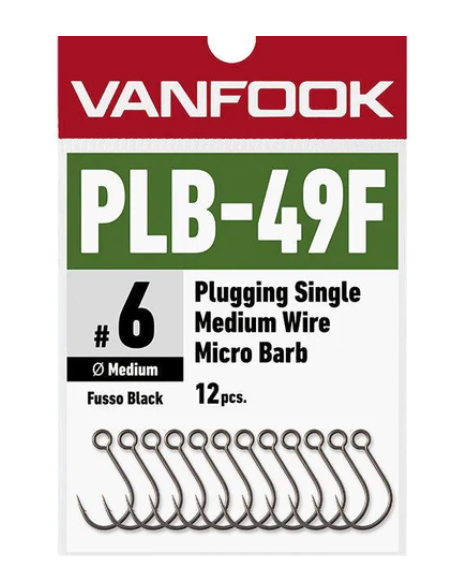 PLB-49F Plugging Single Medium Wire Micro Barb Hooks