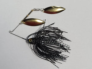 War Eagle Tandem Willow Gold Frame Spinnerbait 3/8oz Hot White Chartreuse