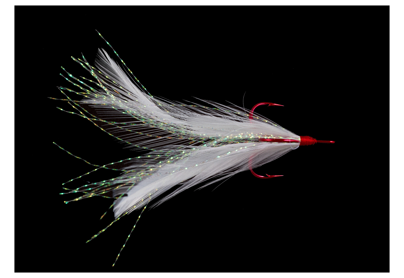 Dressed Treble - Red Hook/Red Grizzly Feathers 4, Hooks -  Canada