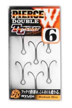 Hameçons Triples Ryugi HPB074 Pierce Brutal, Taille 1, Noir, Lot De 4