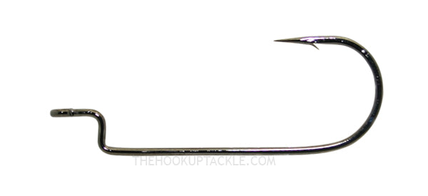 Gamakatsu Worm Offset Round Bend Hook, NS Black - Size 2/0 (Per 25)