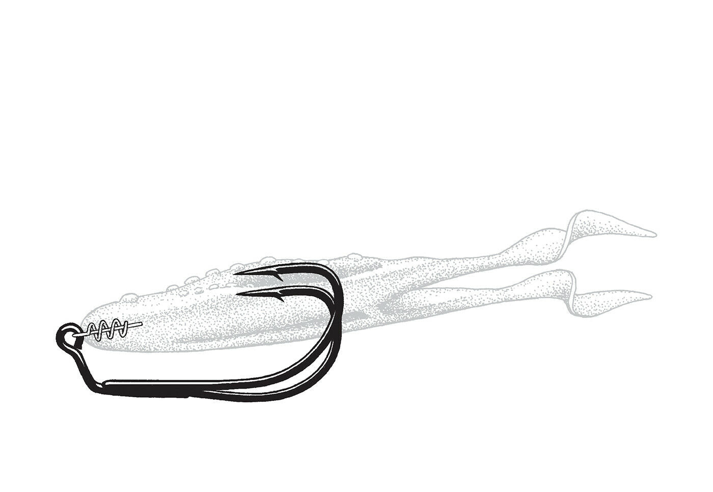 doubke fishing hook closed shank Twistlock Double Toad Hook – The Hook Up Tackle